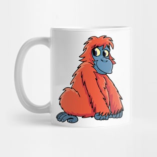 orange orangutan looks at us with a smile Mug